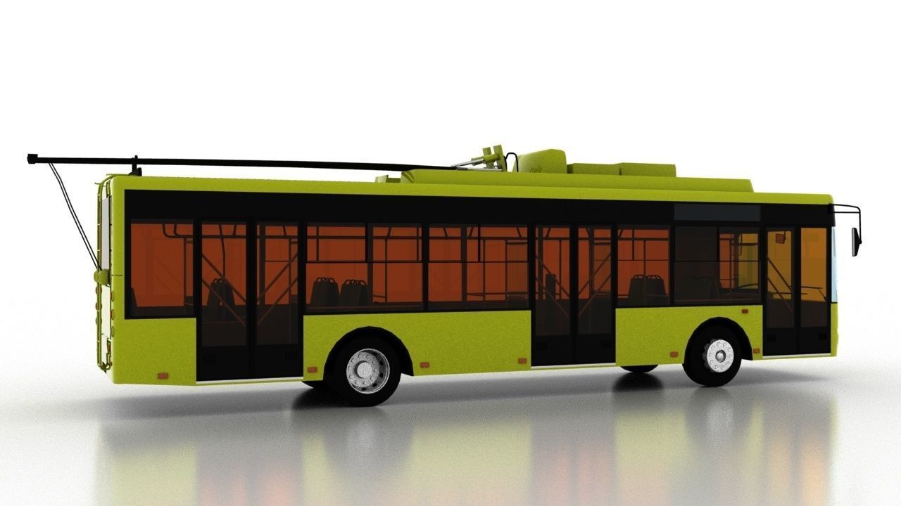Trolleybus Bogdan T70110 3D model_6