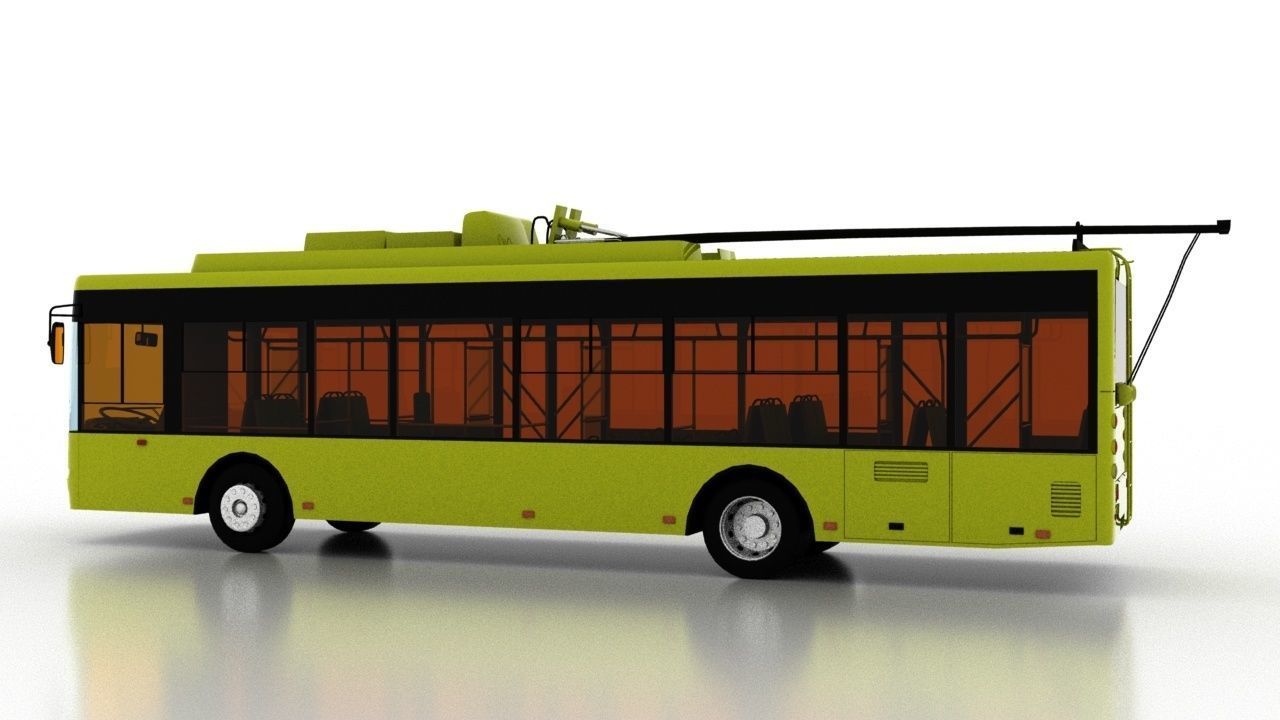 Trolleybus Bogdan T70110 3D model_3