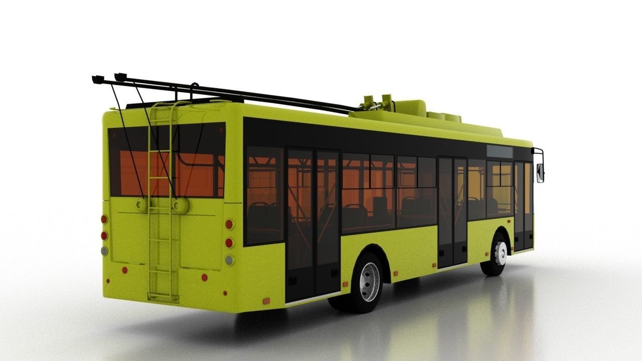 Trolleybus Bogdan T70110 3D model_5