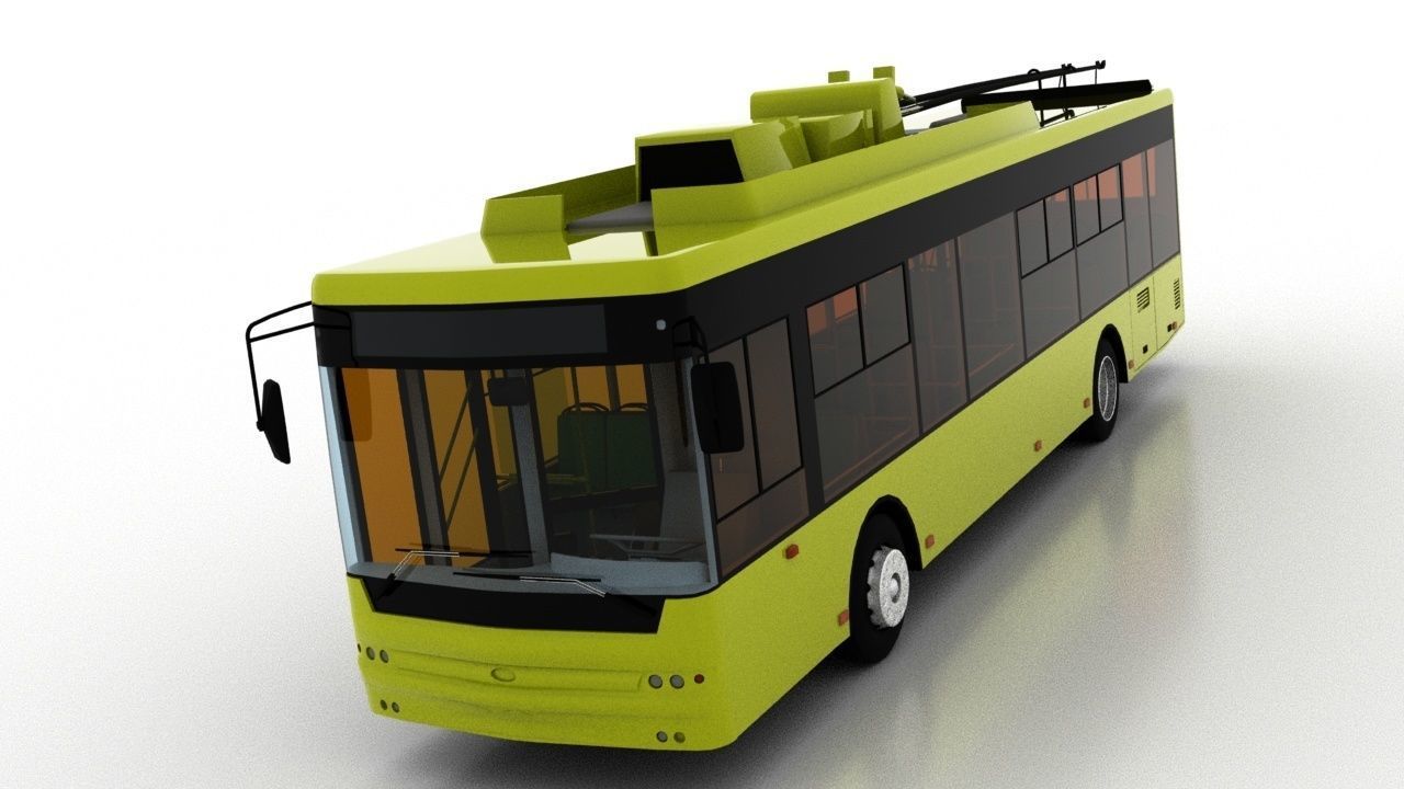 Trolleybus Bogdan T70110 3D model_10