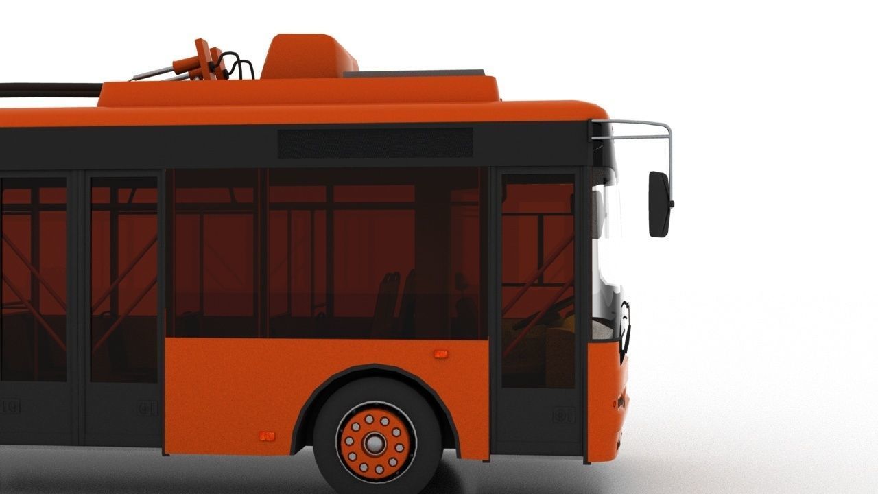Trolleybus Bogdan T50110 3D model_1