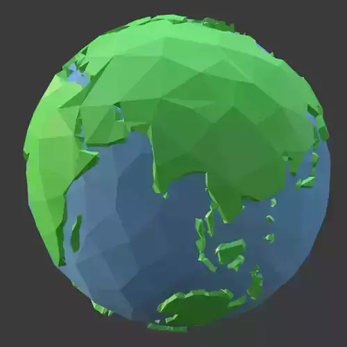 low poly earth in polygons