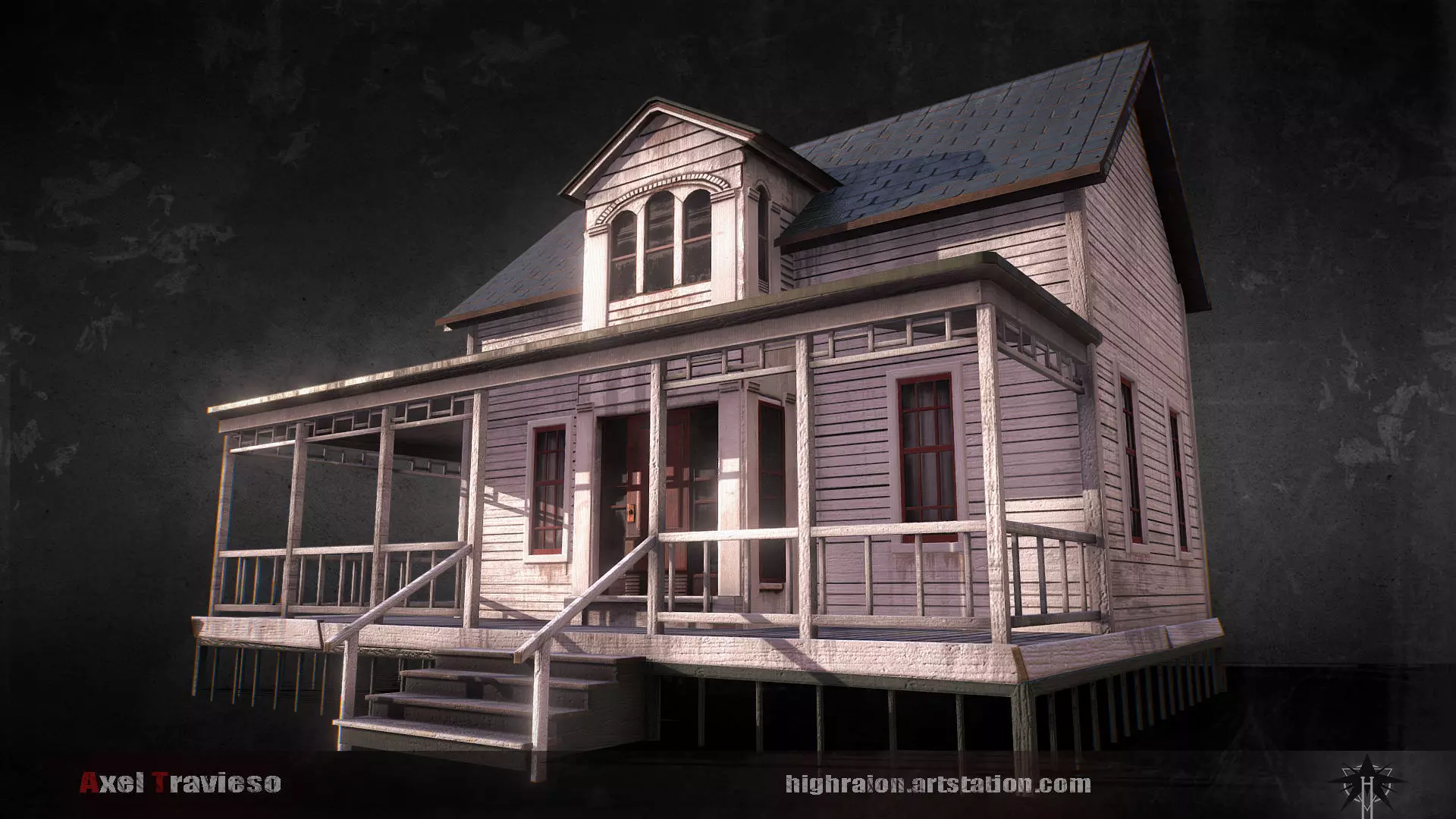 White House Low-poly 3D model_0