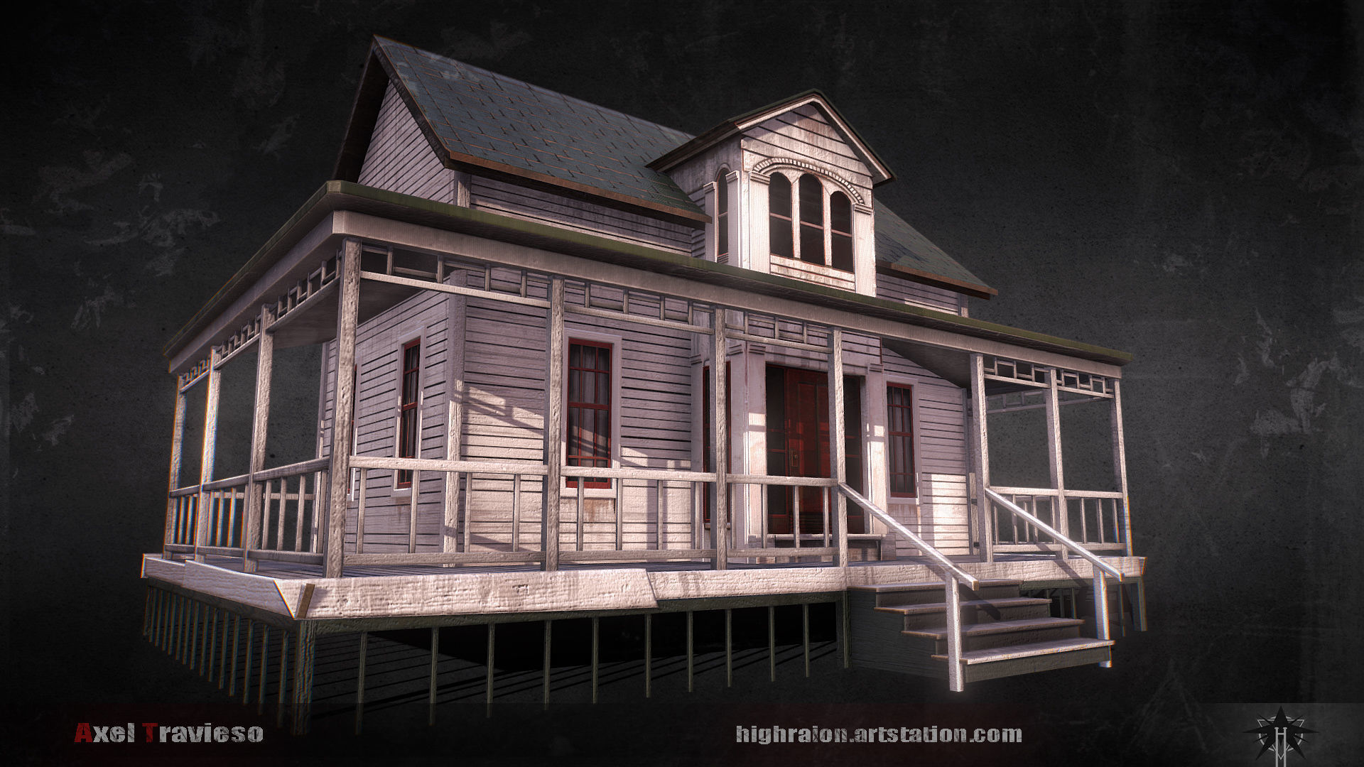 White House Low-poly 3D model_4