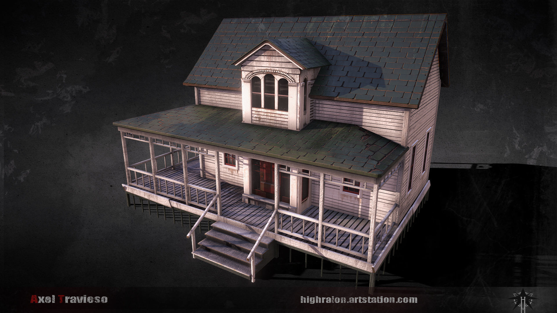 White House Low-poly 3D model_2