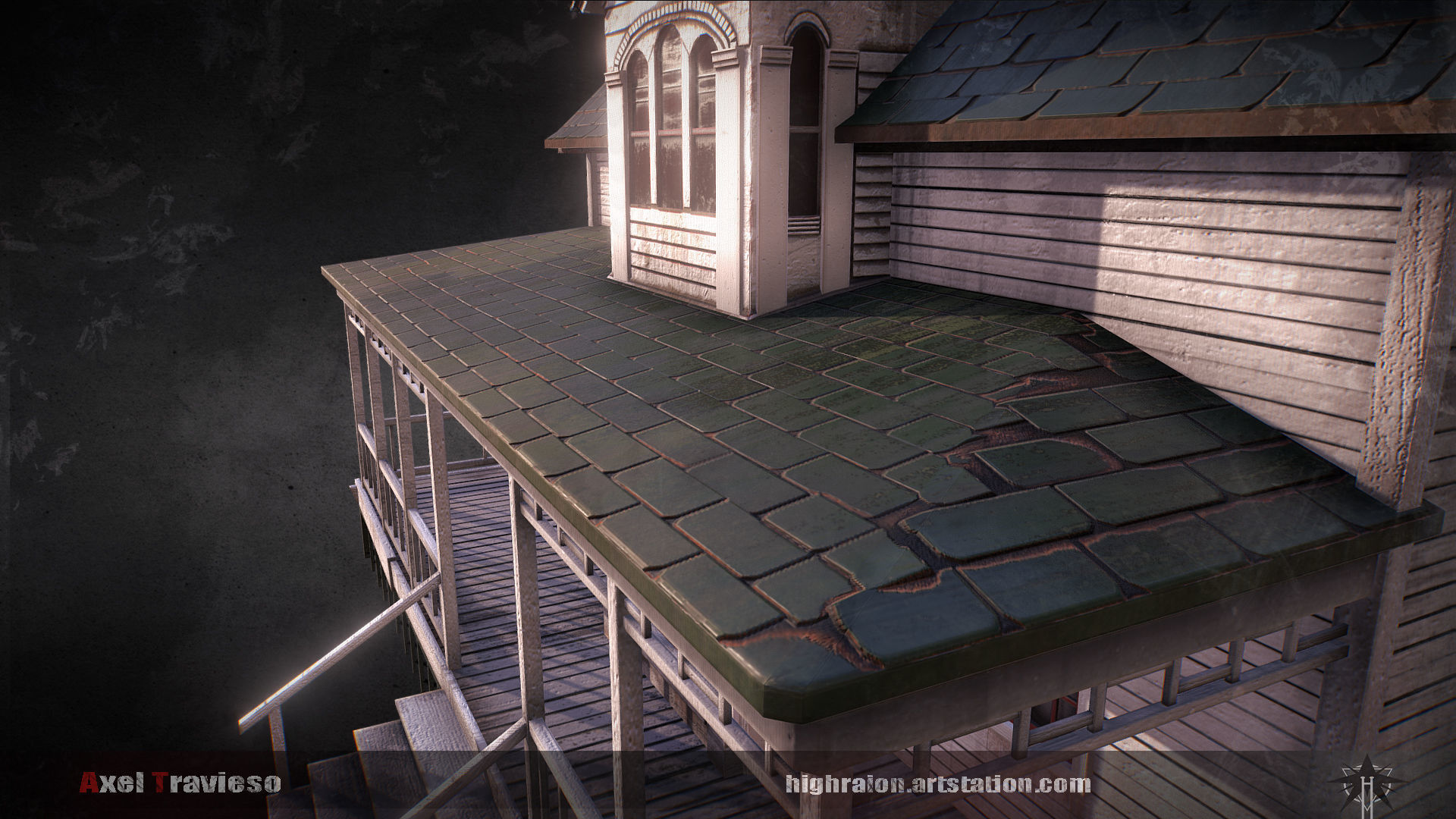 White House Low-poly 3D model_5