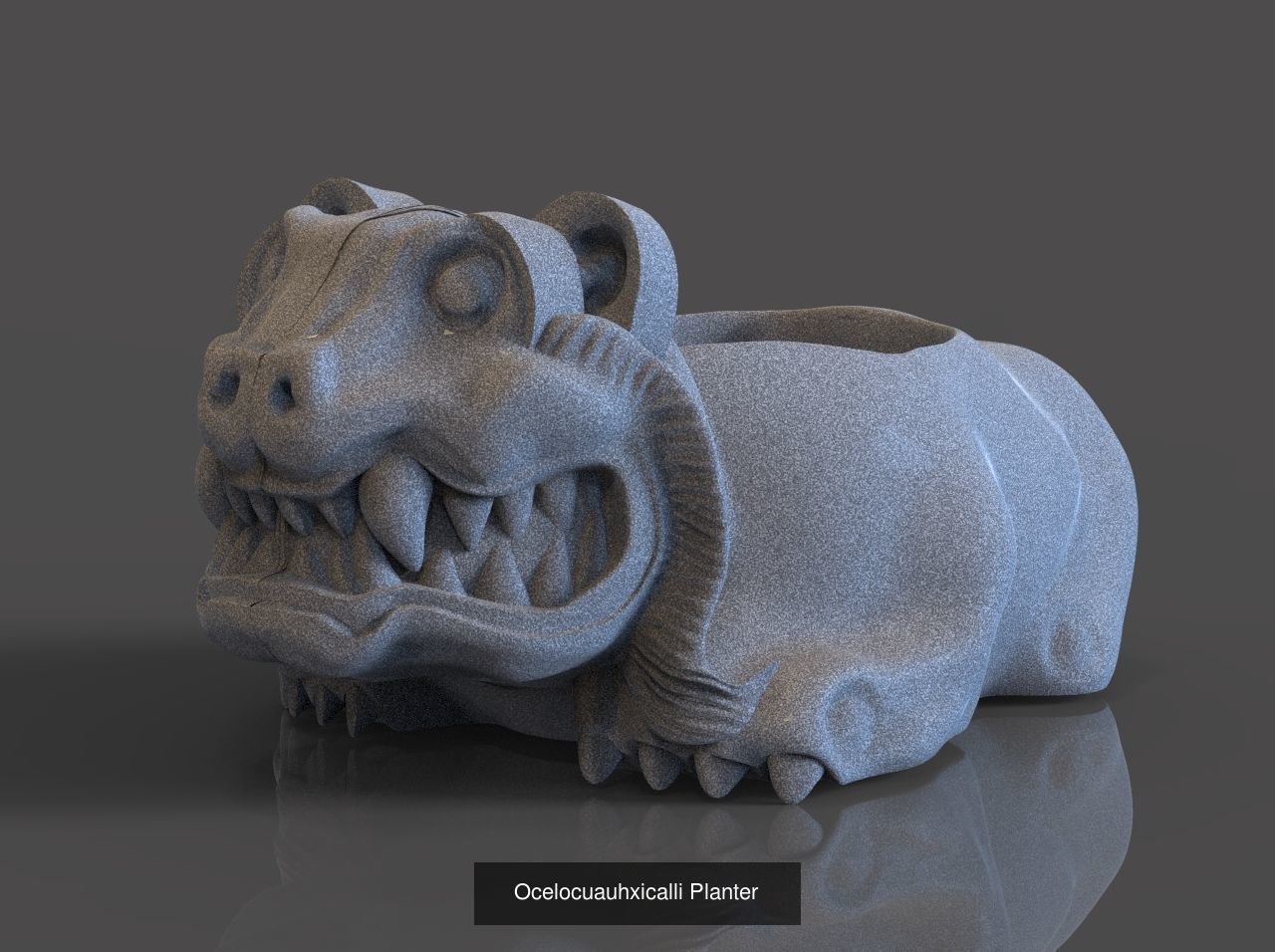 Mayan And Aztec Sculptures 3D Model Collection_2
