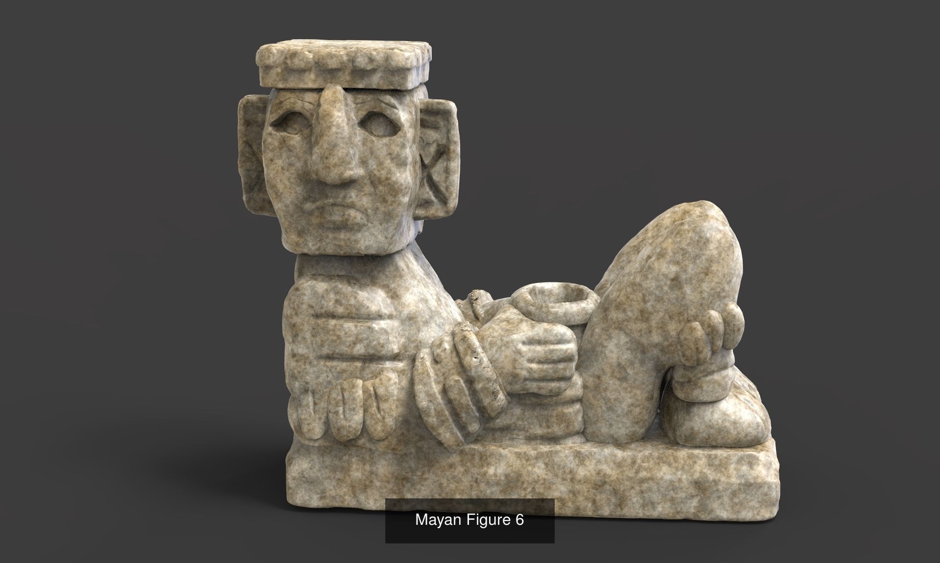 Mayan And Aztec Sculptures 3D Model Collection_4