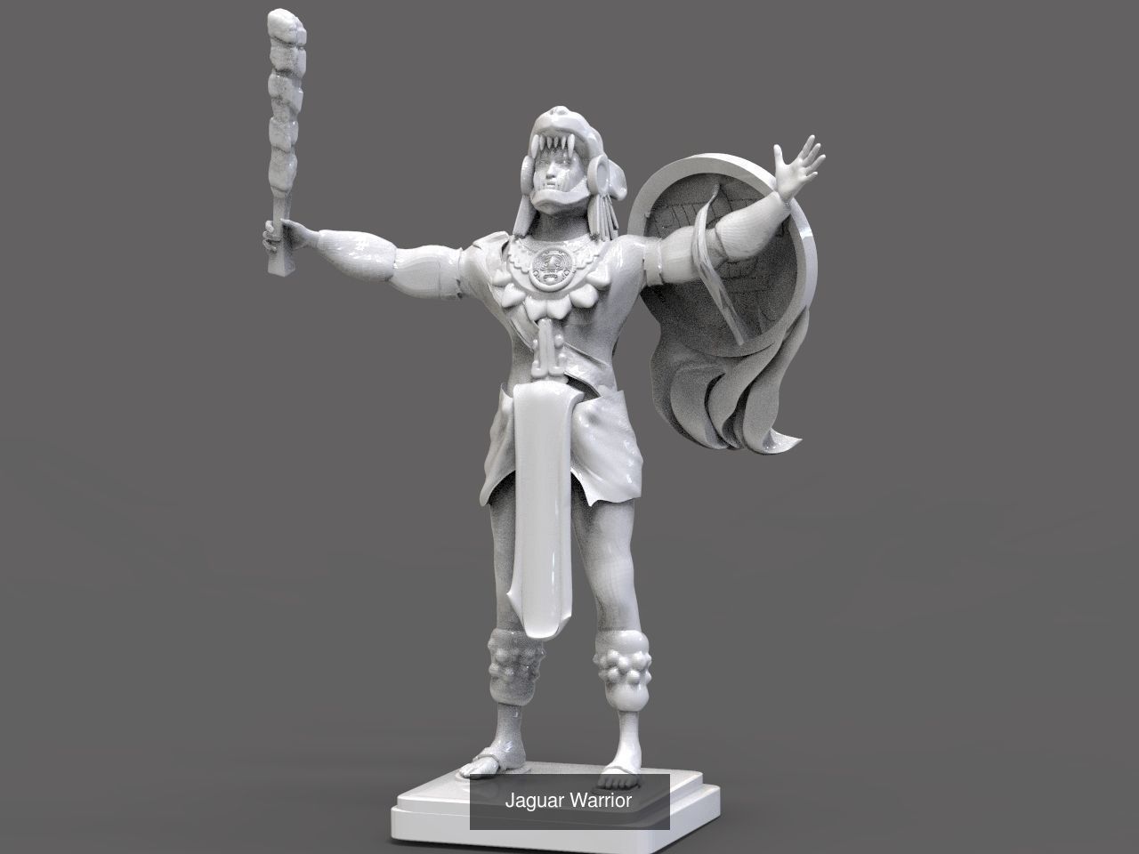 Mayan And Aztec Sculptures 3D Model Collection_9