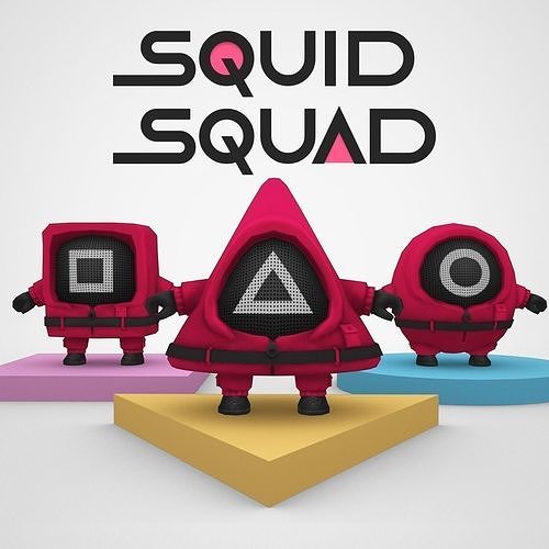 Squid Game Guys -Squad Low-poly 3D model