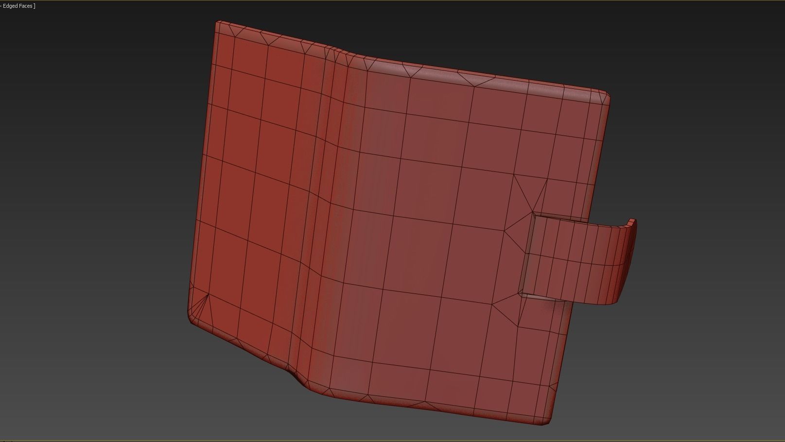 Old Shabby Wallet  Low-poly 3D model_18