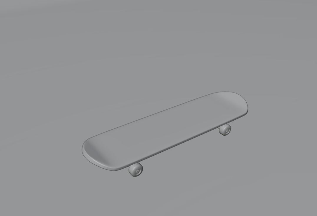 SkateBoard Low-poly 3D model_8