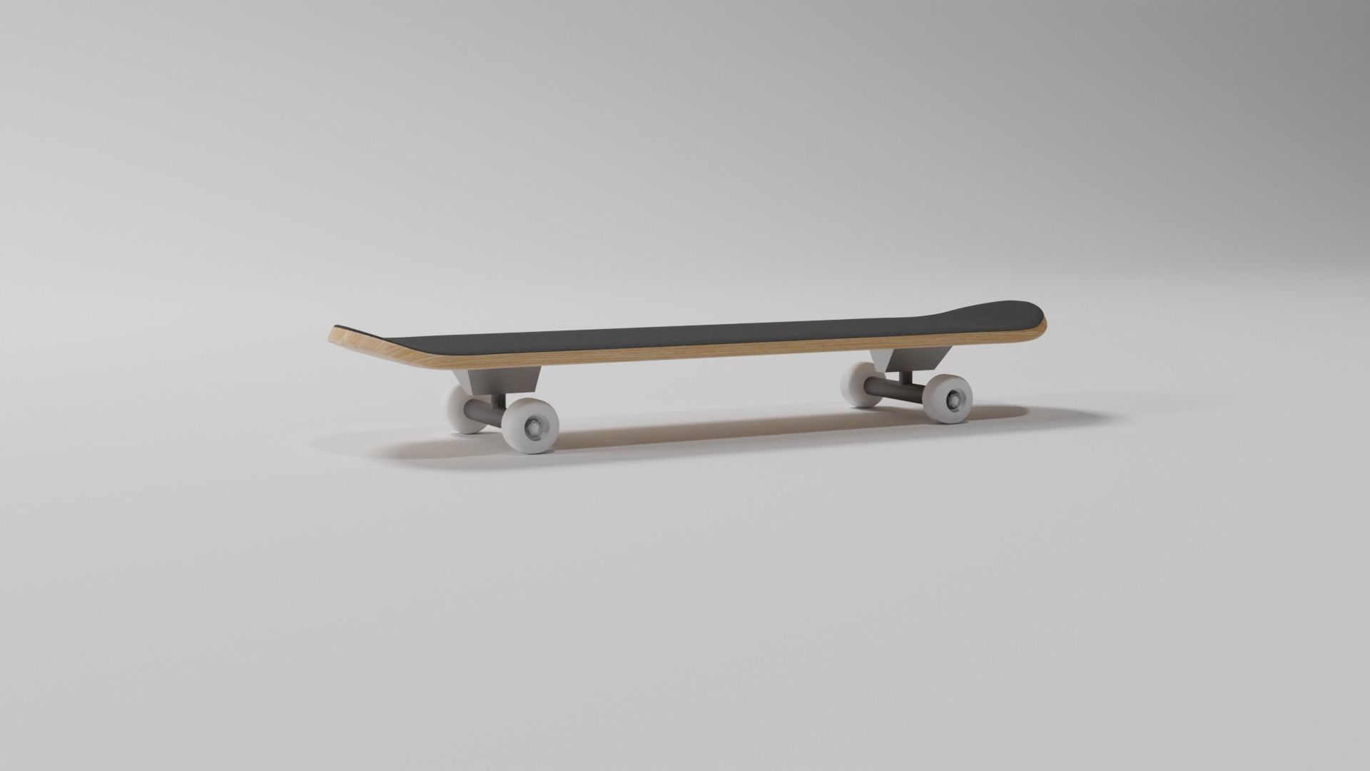 SkateBoard Low-poly 3D model_6