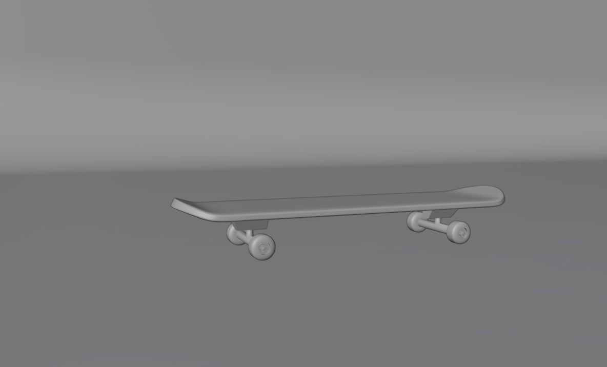 SkateBoard Low-poly 3D model_12