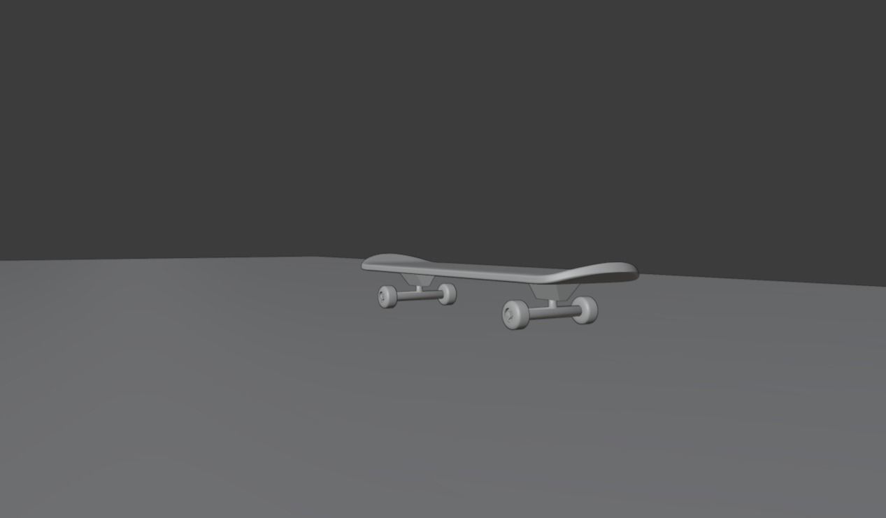 SkateBoard Low-poly 3D model_11