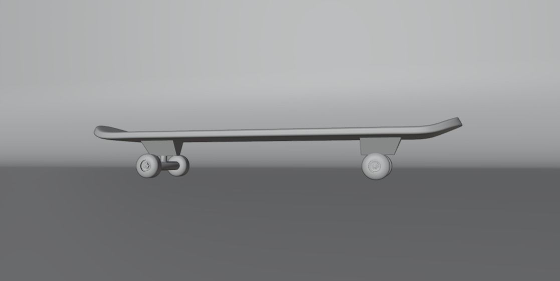 SkateBoard Low-poly 3D model_9