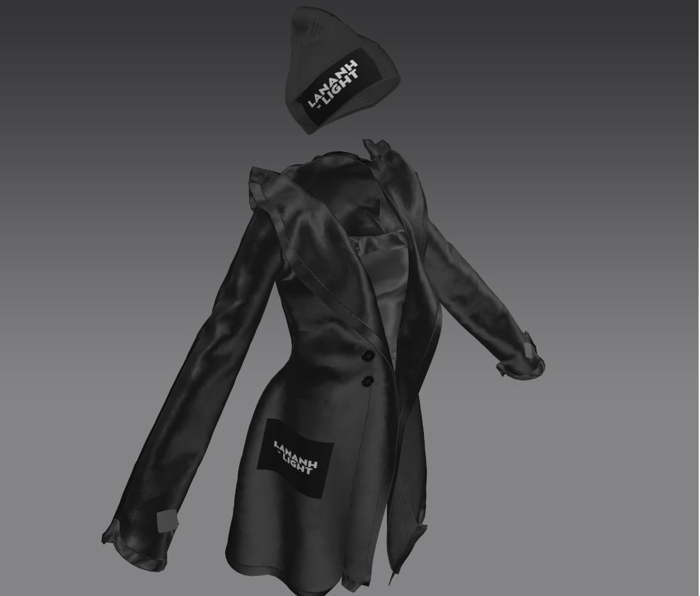 3D Leather Jacket LanAnhLight 3D print model_5