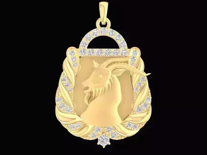 Luxury Capricorn Zodiac Pendant Jewelry 2257