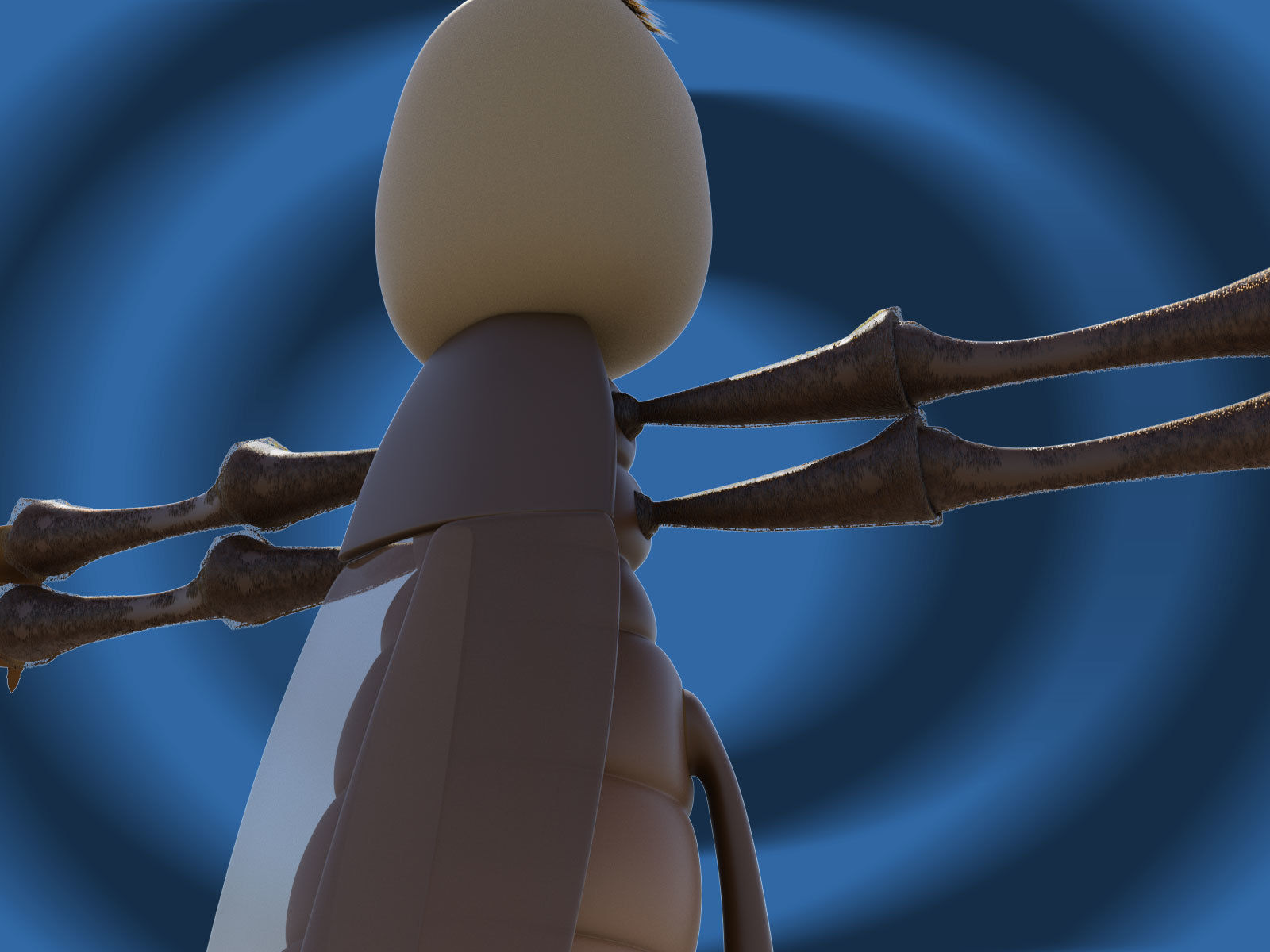 Cartoon cockroach 3D model Low-poly 3D model_6