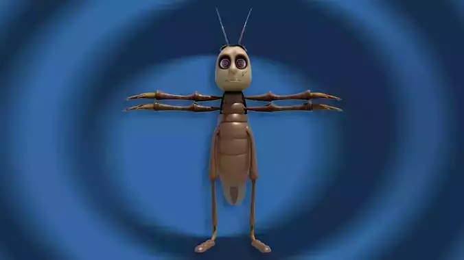 Cartoon cockroach 3D model