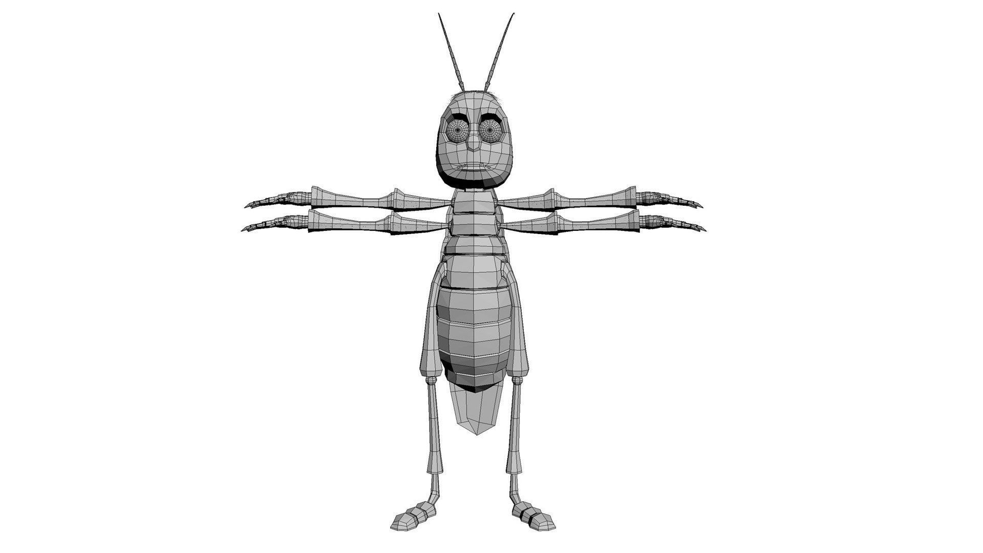 Cartoon cockroach 3D model Low-poly 3D model_8