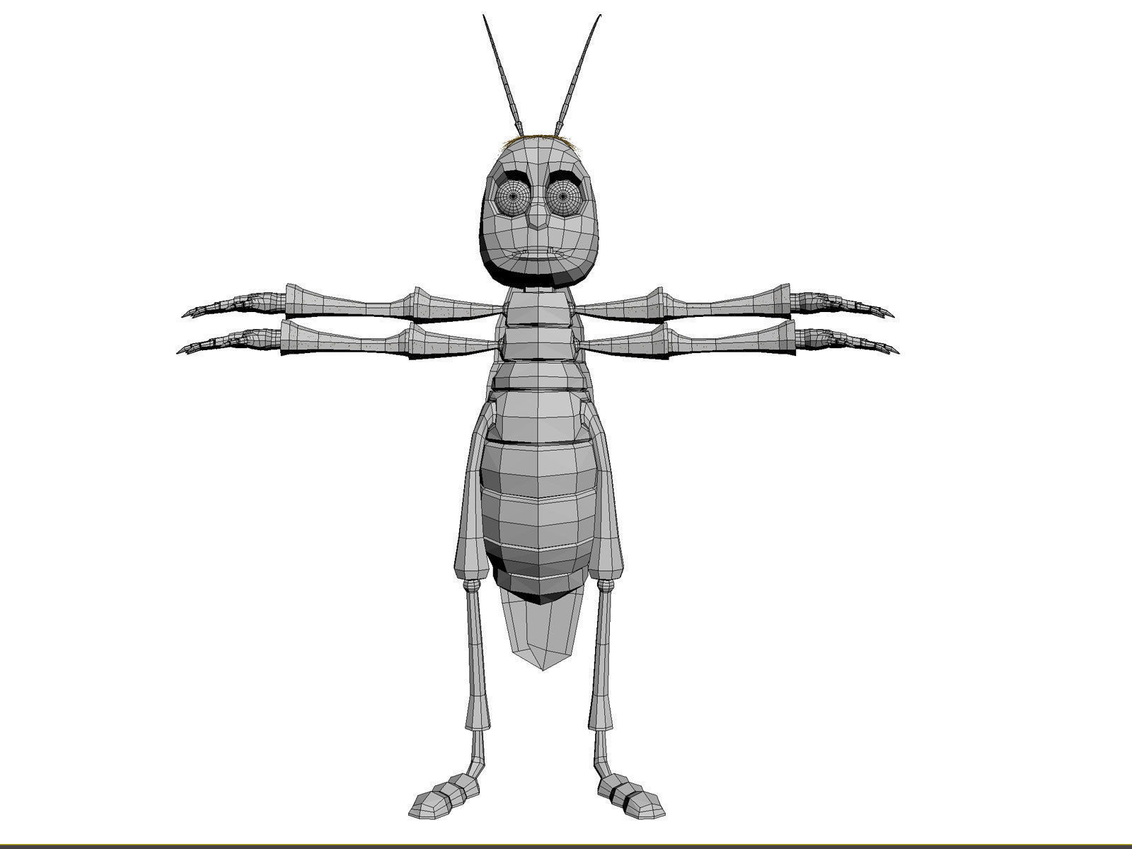 Cartoon cockroach 3D model Low-poly 3D model_7