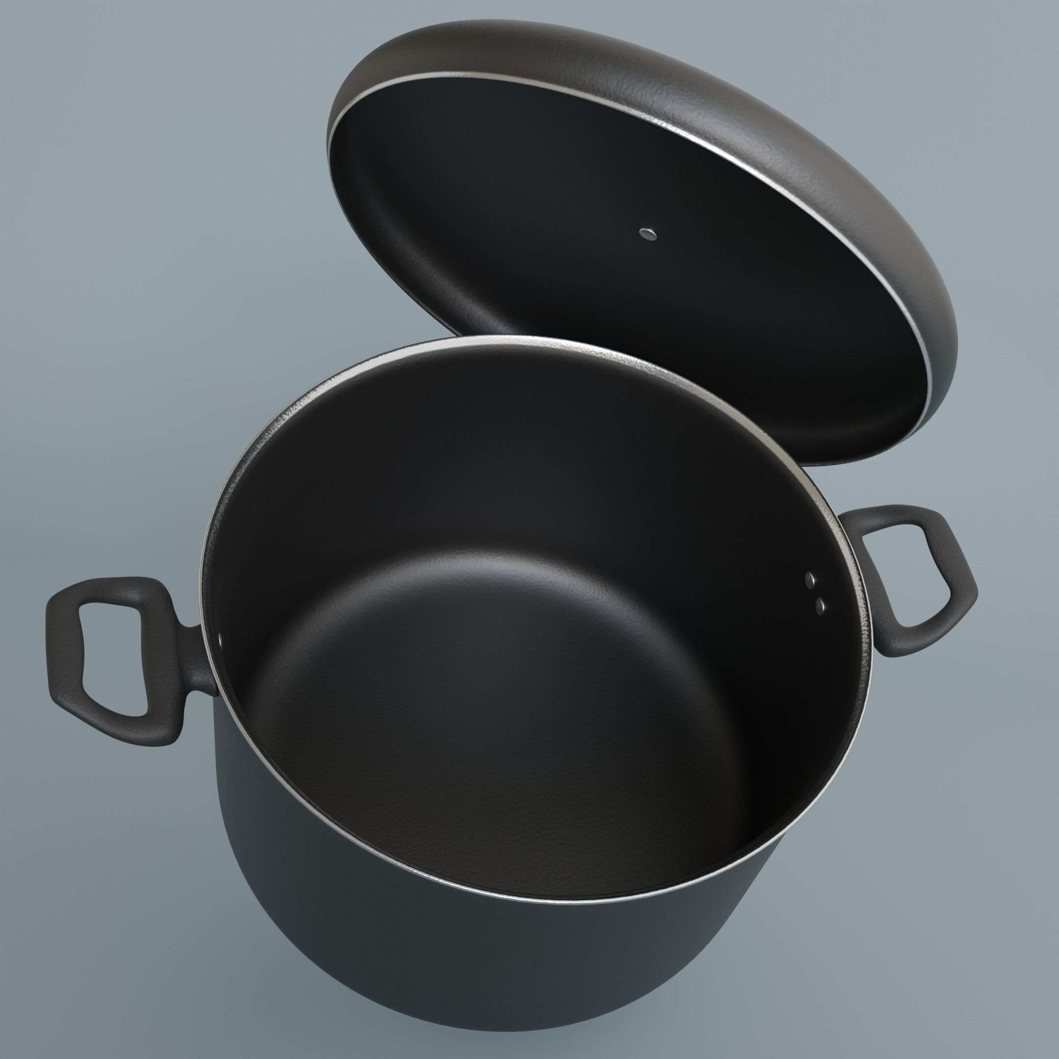 Cookware Set - Aluminum and Teflon 3D Model Collection_14