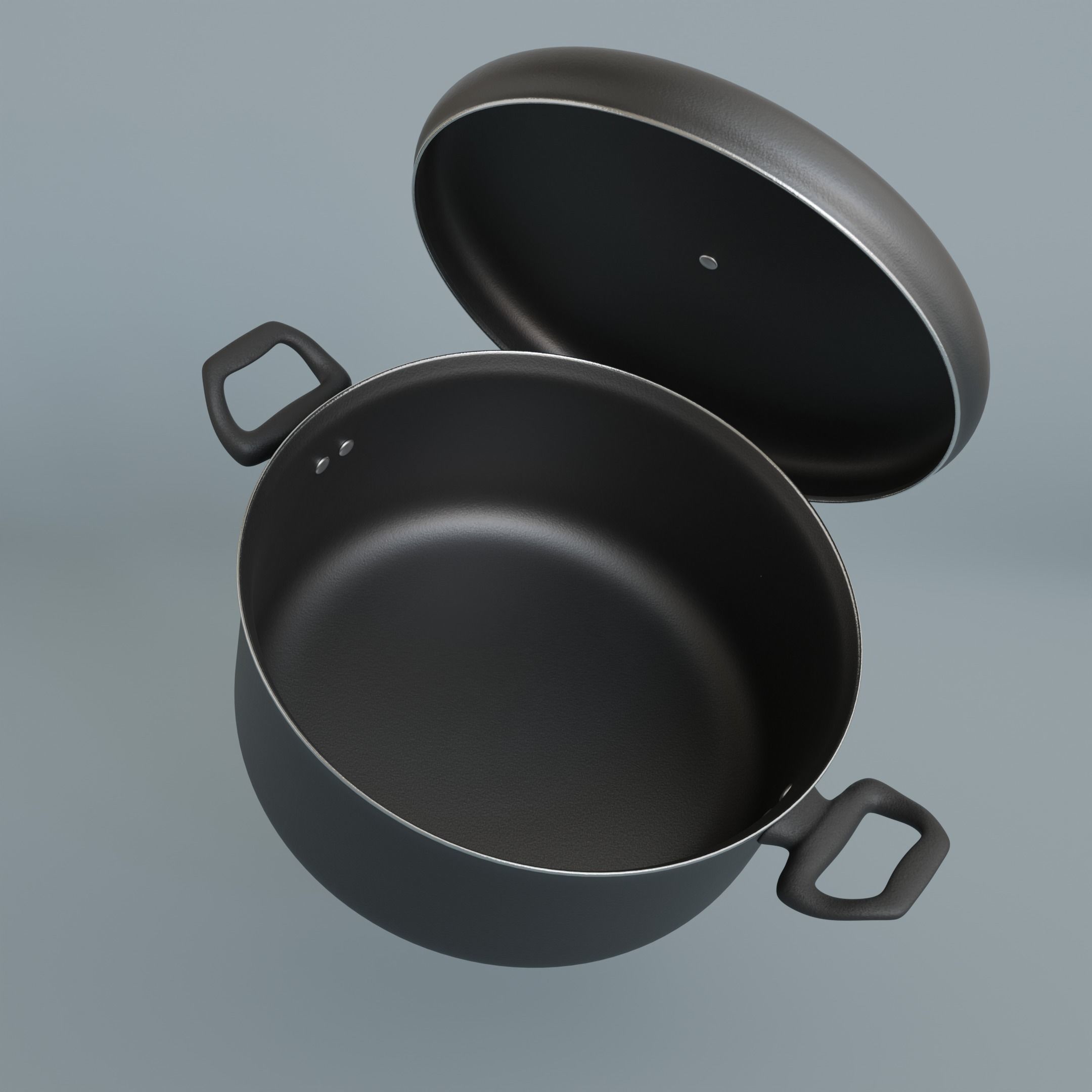 Cookware Set - Aluminum and Teflon 3D Model Collection_10