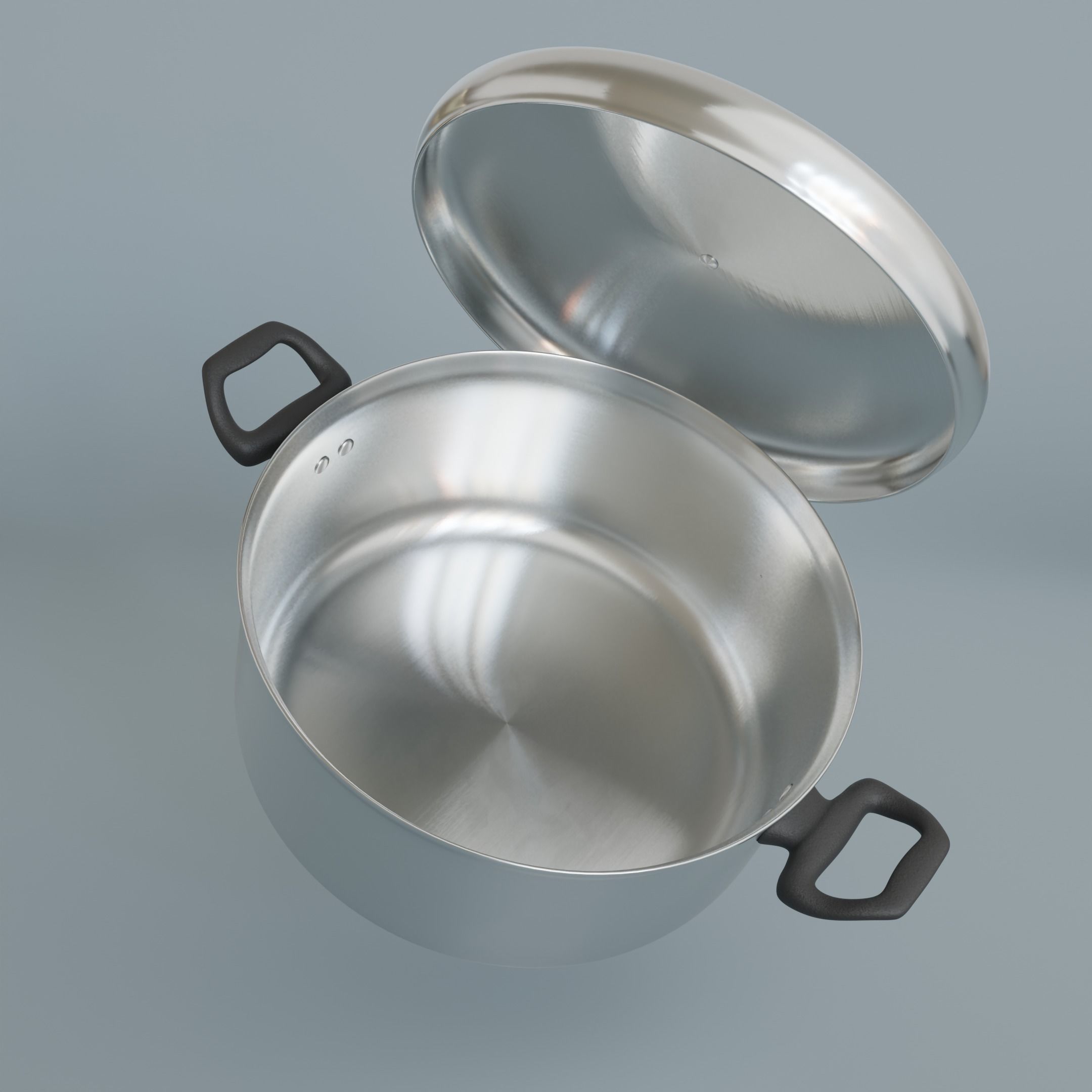 Cookware Set - Aluminum and Teflon 3D Model Collection_11