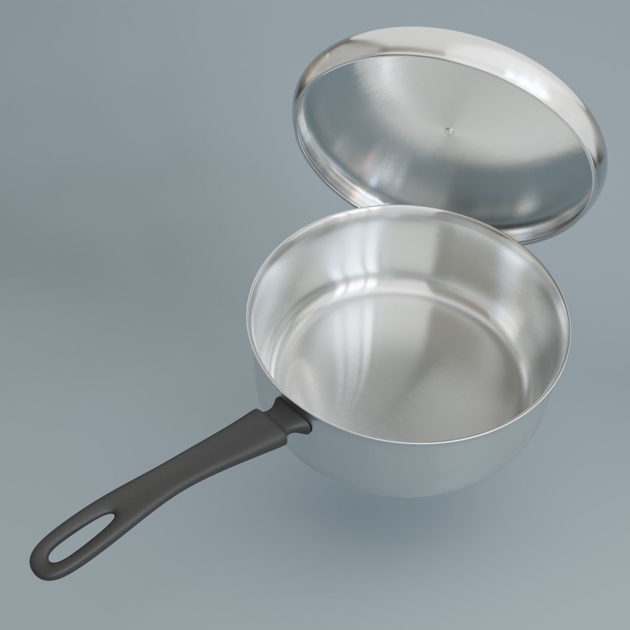 Cookware Set - Aluminum and Teflon 3D Model Collection_13