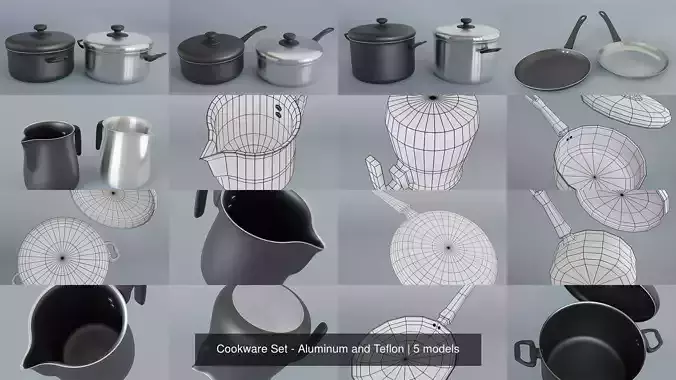 Cookware Set - Aluminum and Teflon