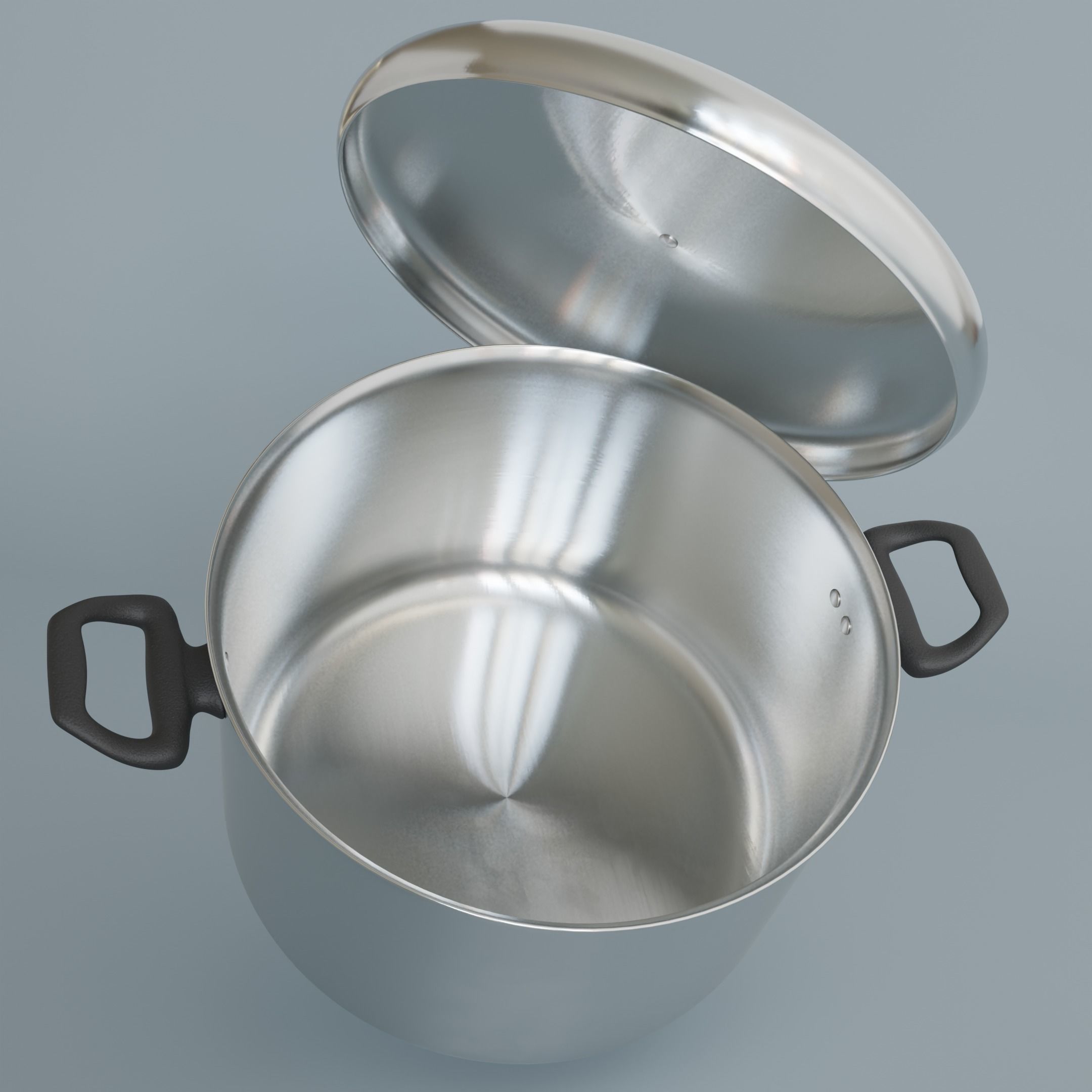 Cookware Set - Aluminum and Teflon 3D Model Collection_15