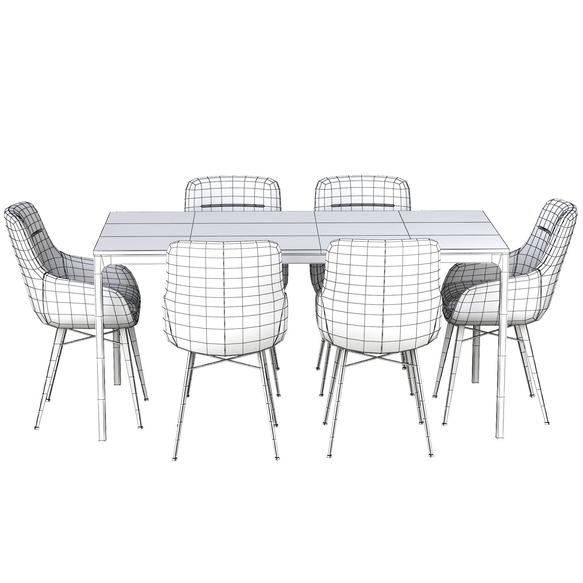 Dining Set 92 3D model_3