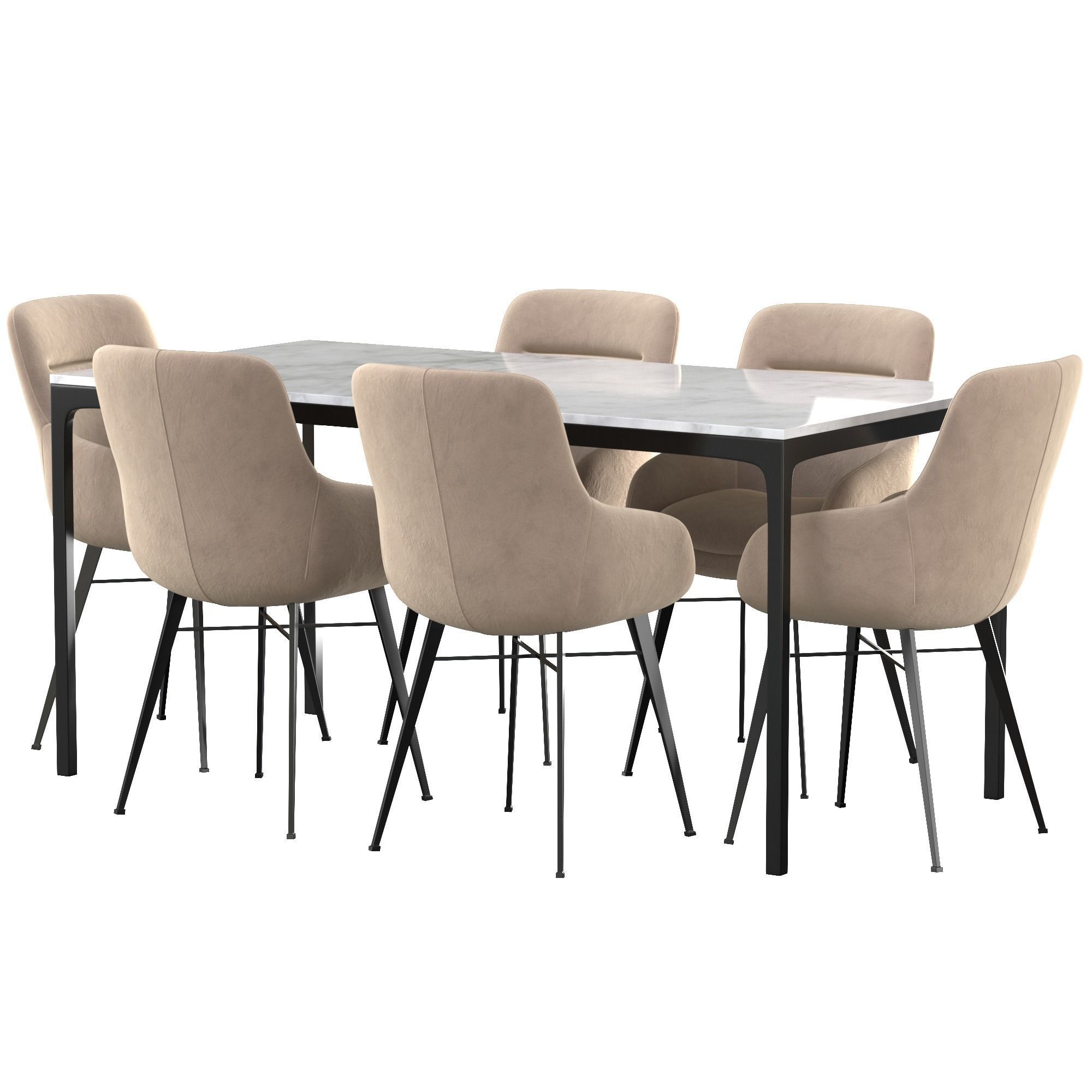 Dining Set 92 3D model_1