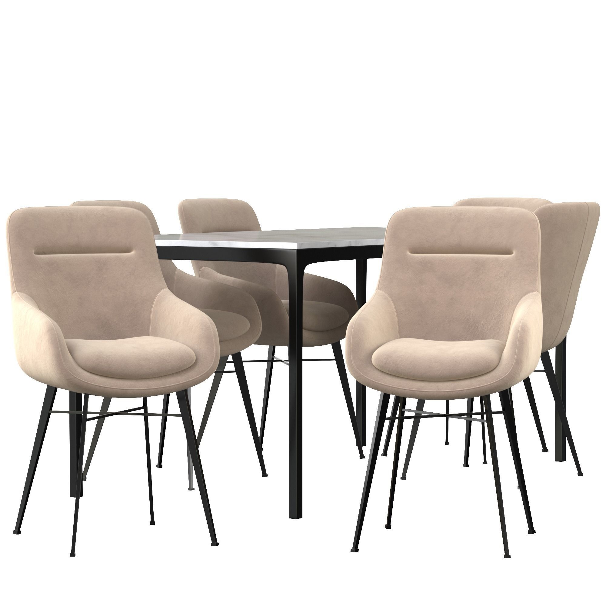 Dining Set 92 3D model_2