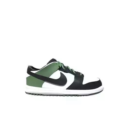 nike dunk low green and black