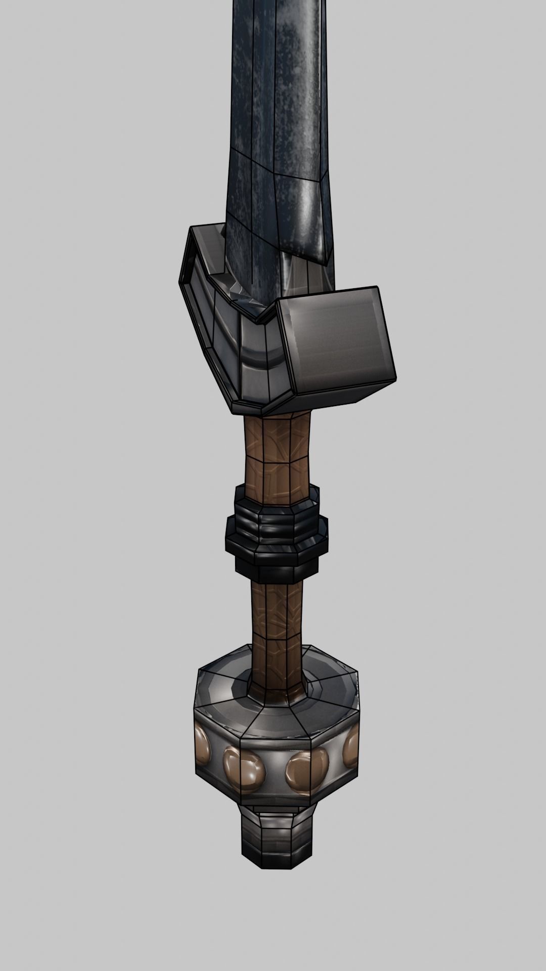 straight classic Germanic sword 3D model_10