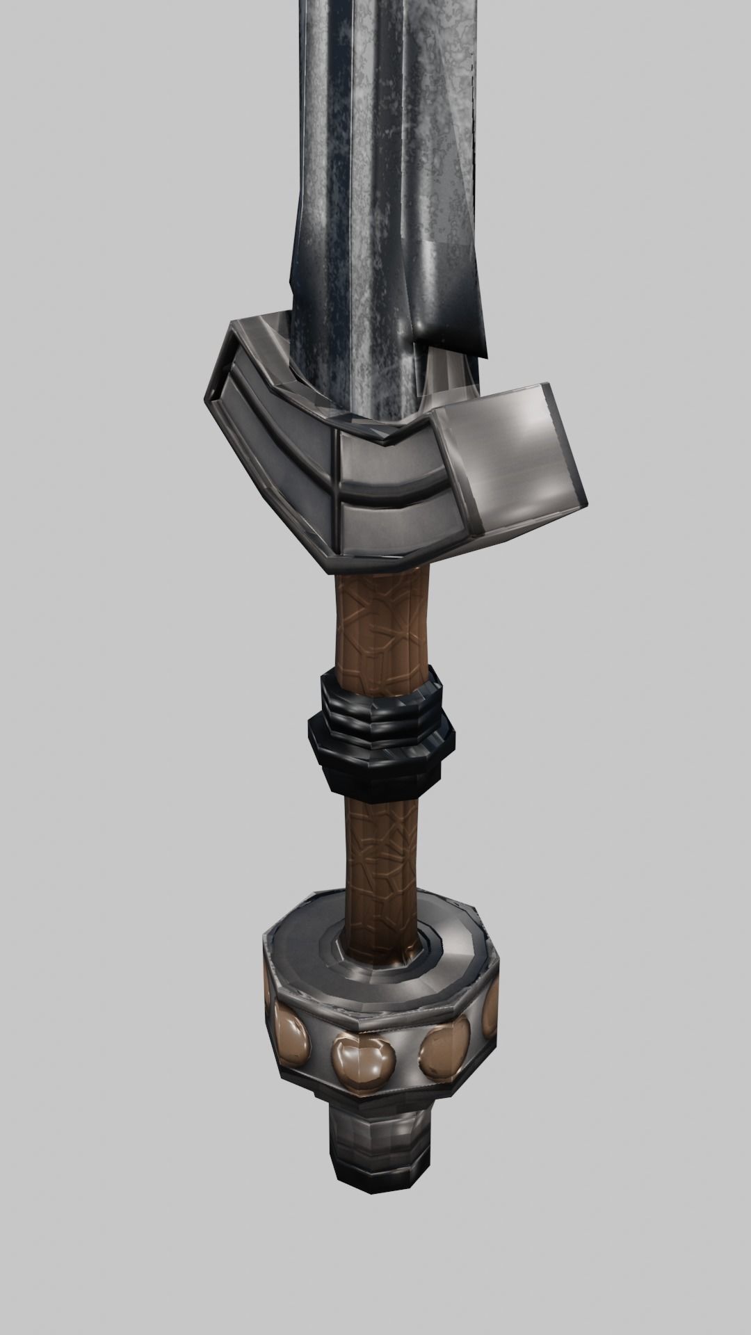 straight classic Germanic sword 3D model_7