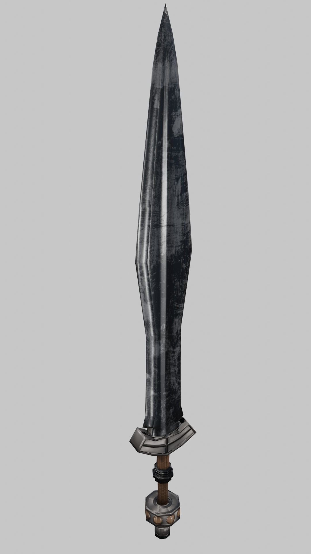 straight classic Germanic sword 3D model_5