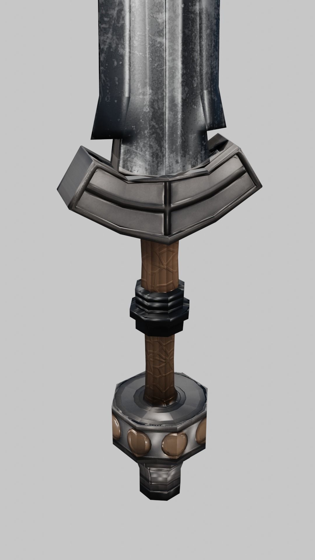 straight classic Germanic sword 3D model_8
