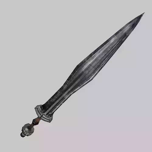 straight classic Germanic sword 3D model