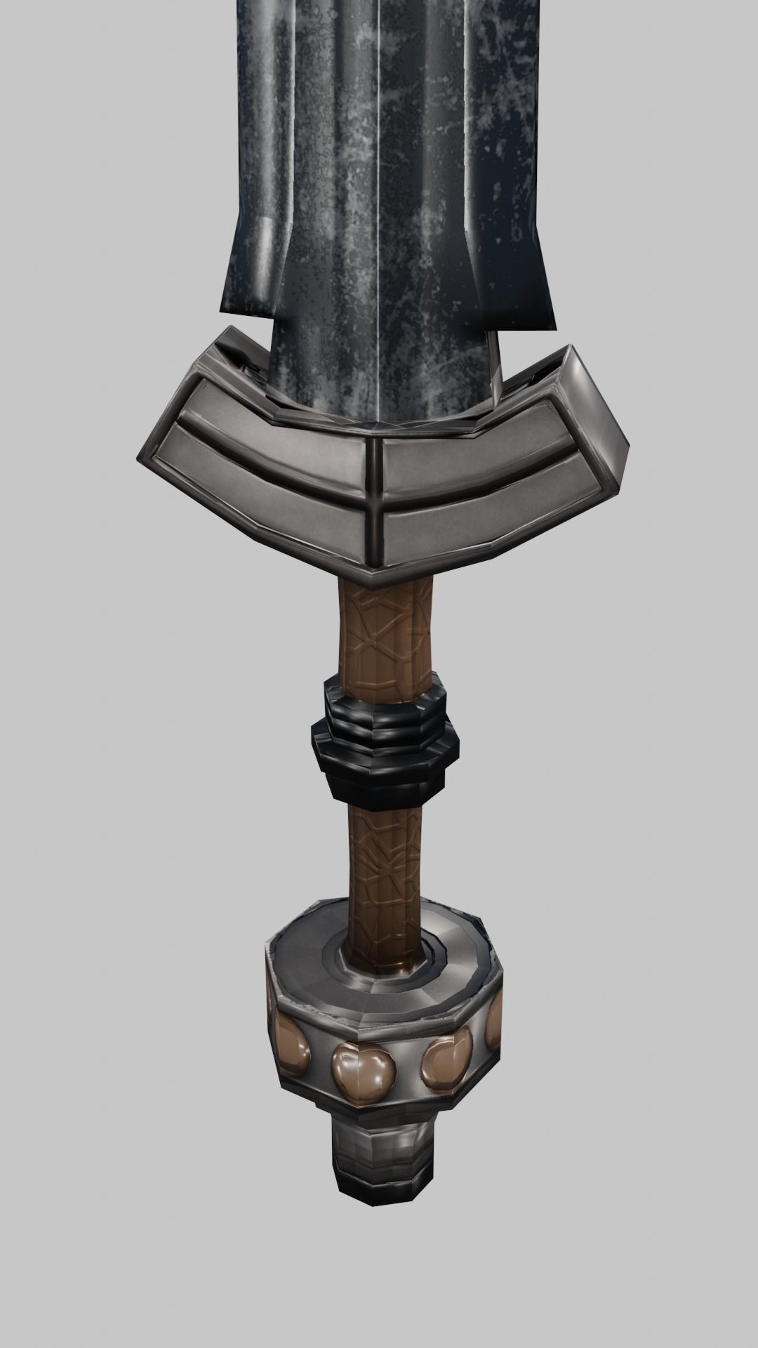 straight classic Germanic sword 3D model_6