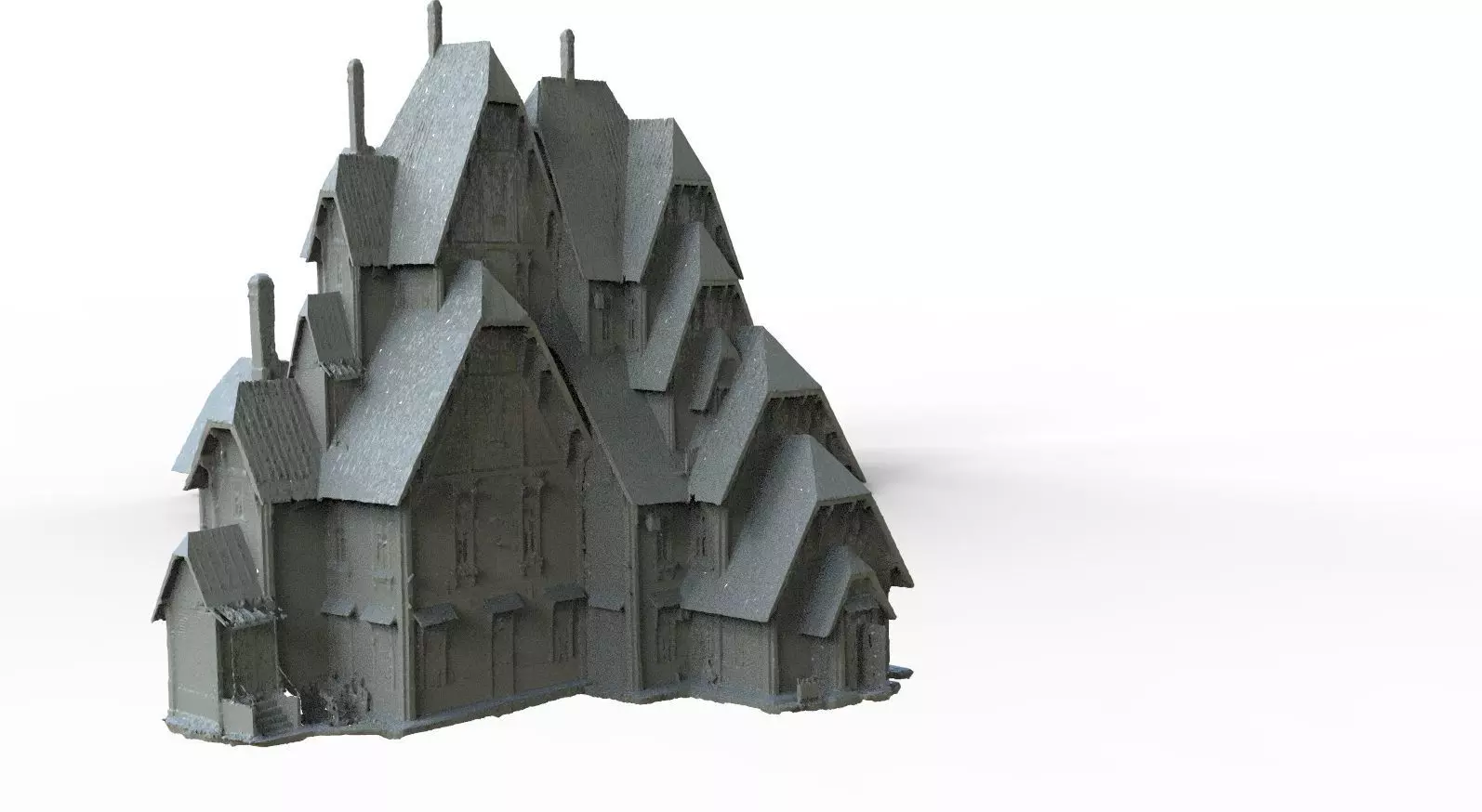Tudor house different larger 3D 3D model_0