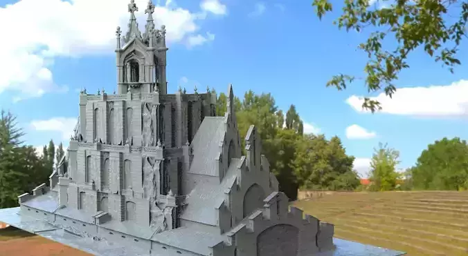 Gothic sinister large dungeon 3D