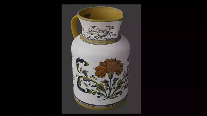 Ceramic vase with floral motifs