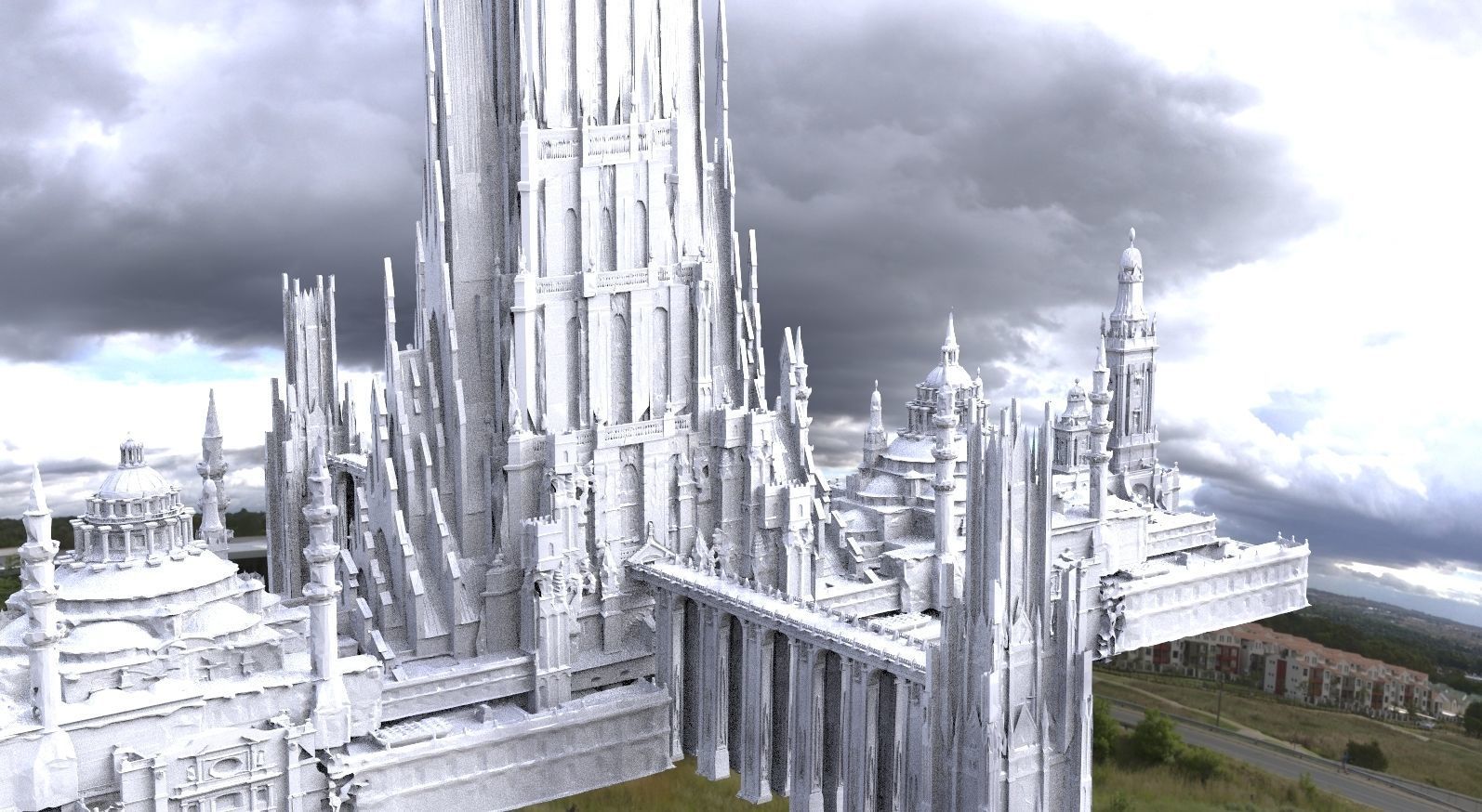 Asgard Bifrost  Splendid tower advanced complex 3D model_1