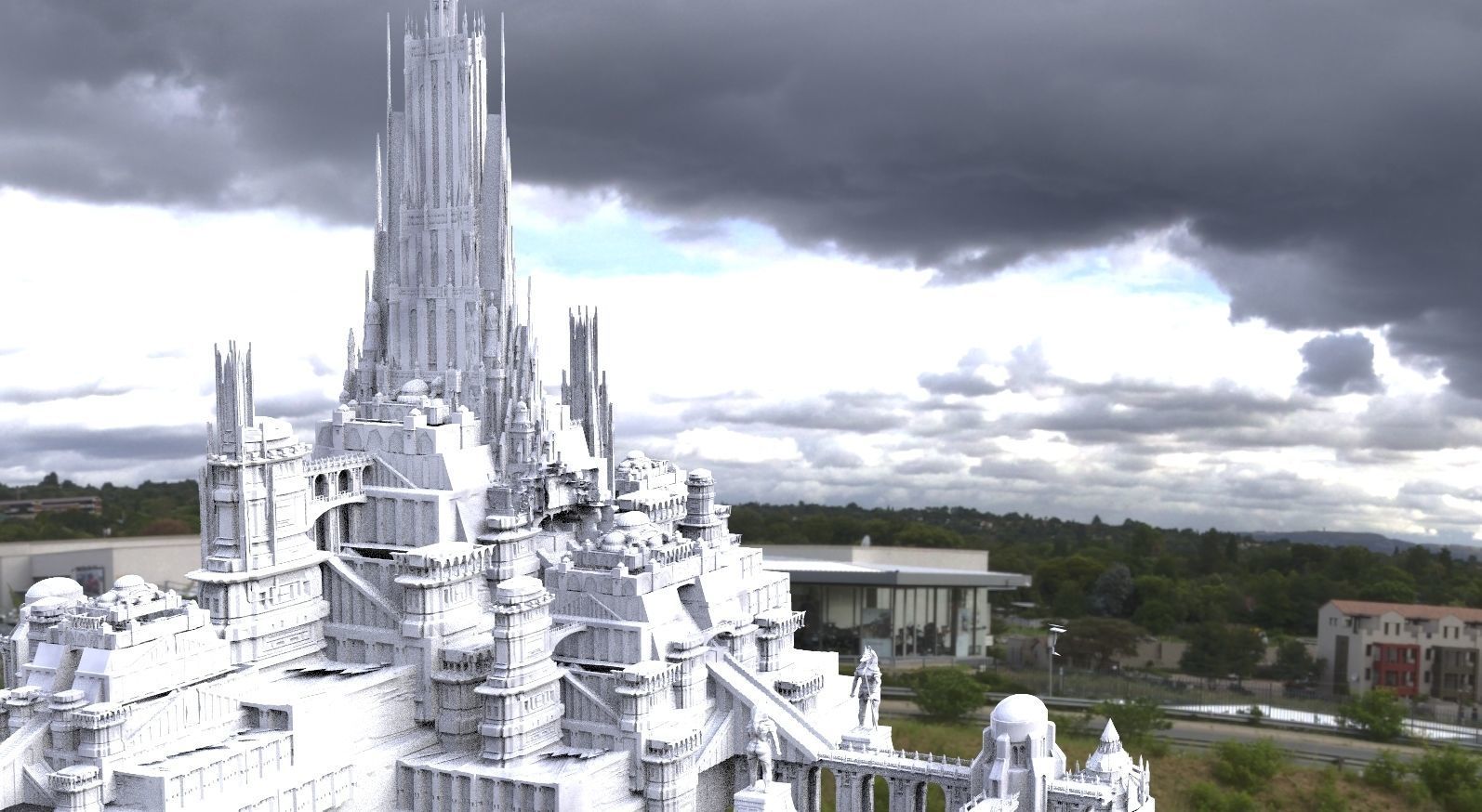 Asgardian City Splendid City of Gods 3D model_1