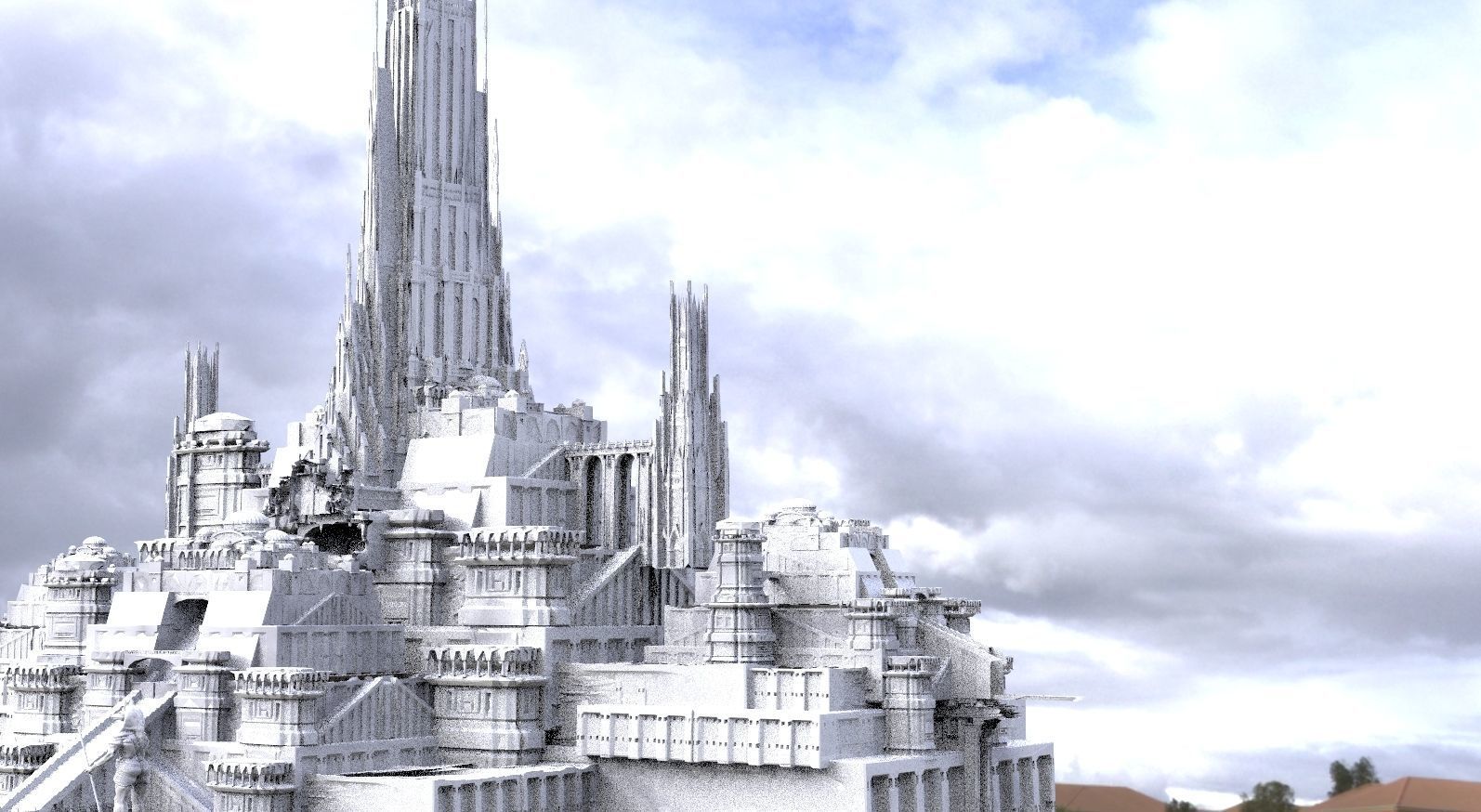 Asgardian City Splendid City of Gods 3D model_2