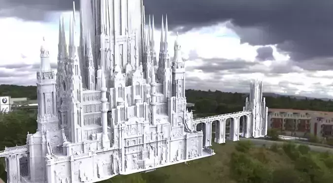 Asgardian City Loki Tower 3D