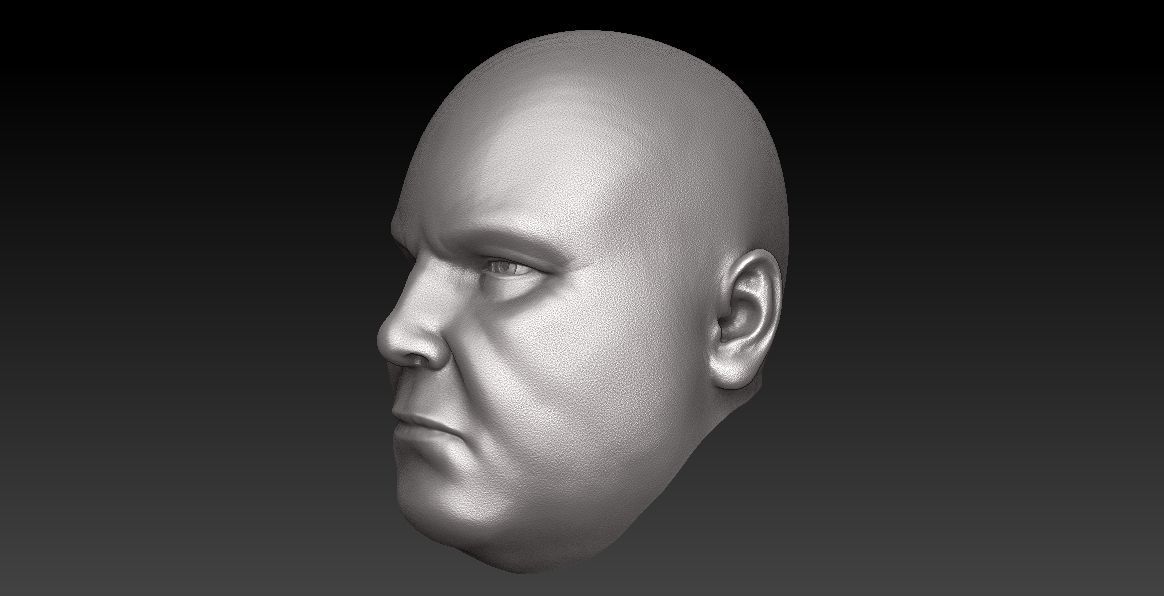 ONE6 Scale Head -Vincent Donofrio - Wilson Fisk - Netflix ver 3D print model_4